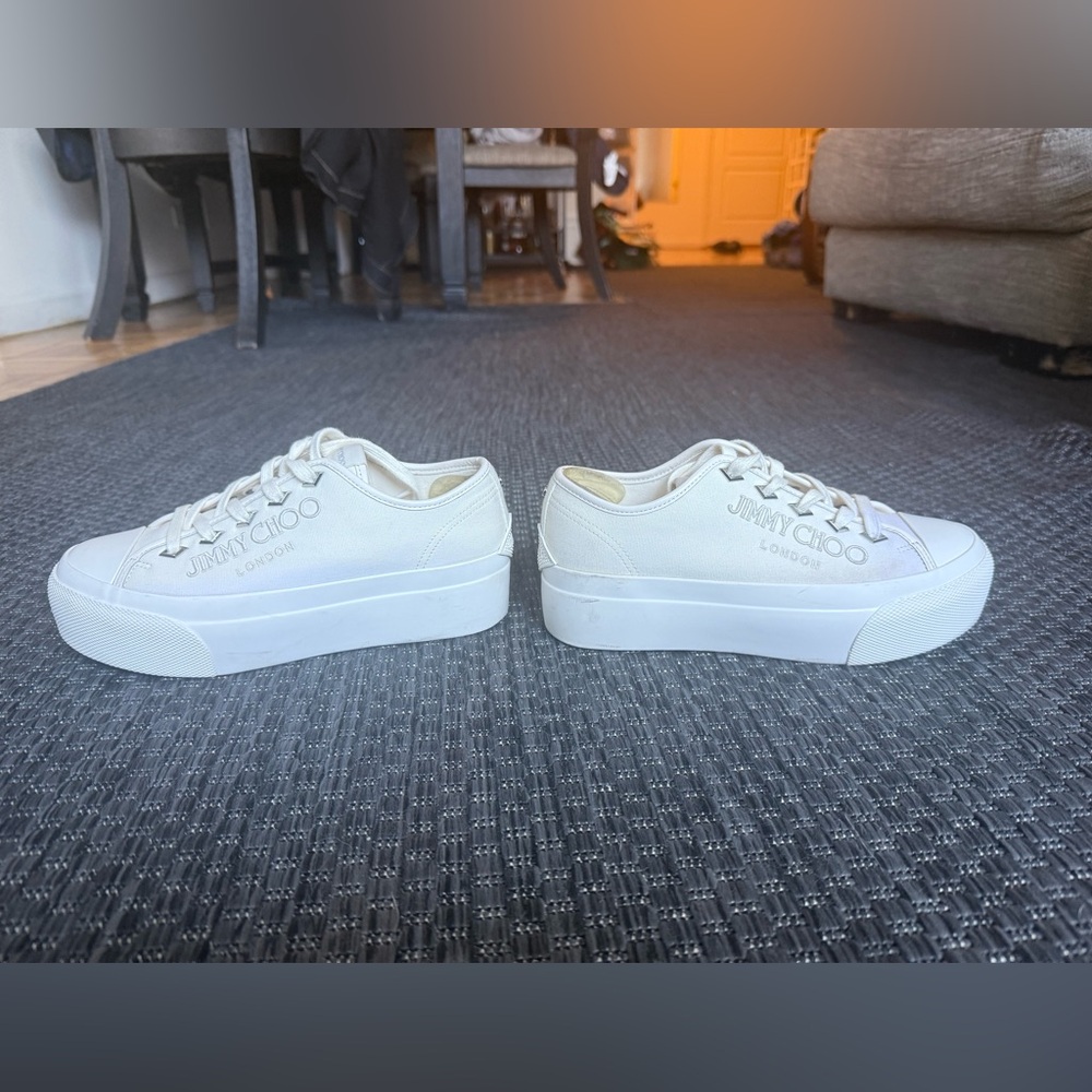 Jimmy Choo Women's White Platform Sneakers